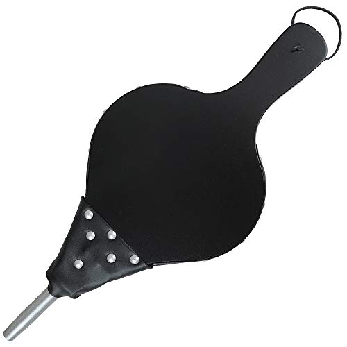 Z-Color 1PCS Black Wood Fireplace Bellows 17.7" x 7.5" Outdoor Cooking Fan Air Blower