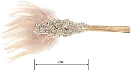 Zeeliy 1920 Sinamay Headband 1920s Headpiece Feather Flapper