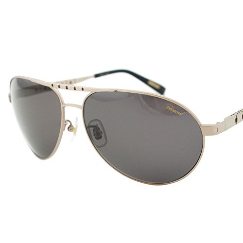 Chopard SCH B01M Men Titanium Matte Satin Palladium Polarized Aviator Sunglasses