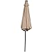Sunnydaze Solar Powered LED Lighted Patio Umbrella with Tilt & Crank, 9 Foot, Beige