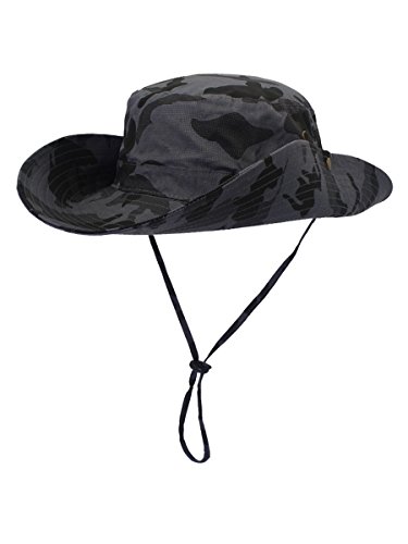 WANYING Damen Herren Outdoor Sonnenschutz Bucket Hut Fischerhut Baumwolle Two Way to Wear für Kopfumfang 55-62 cm…