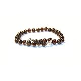 The Art of Cure Baltic Amber bracelet 10 Inch - Silver Lobster Clasp (Cherry) - Anti-inflammatory