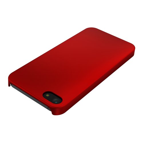 iBUFFALO New iPhone(2012年)用 ハードラバーケース レッド BSIP12PCHRRD