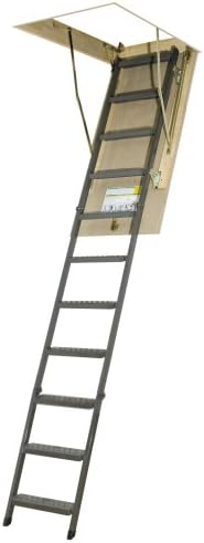FAKRO OWM 22inx54in Basic Metal Non-Insulated Attic Ladder 300lbs 10ft 1in