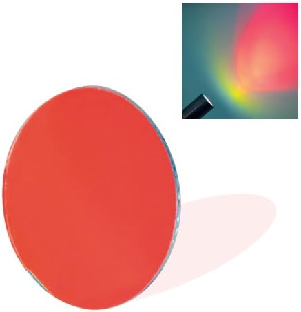 50mm Coloured Filter for Spotlights - Red Dichroic Glass Lens