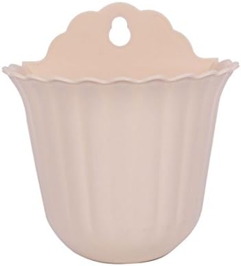 PINCHUANGHUI Flower pot Single Hole Wall-mounted Pot Household Hanging Gardening Decoration Flower Pot Garden Flower Holder,Beige