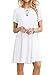POPYOUNG Women's Casual Summer Dresses Tshirt Beach Dress Small, White