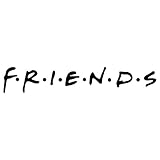 Bad Fish Custom Friends Logo Vinyl Decal Sticker 8x1.5 inch (Gloss Black)