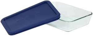 Pyrex Food Storage, Glass, 3-Cup, Blue