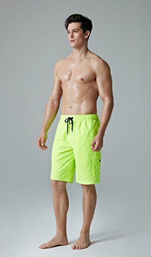 Tesla TM-MSB01-HYL_Large Men's Swimtrunks Quick Dry Water Beach MSB01 - Thumbnail 4