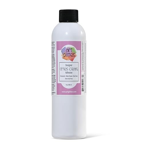 Art Institute Glitter Designer Dries Clear Craft Glue, 16oz Bulk Refill – Non-T…