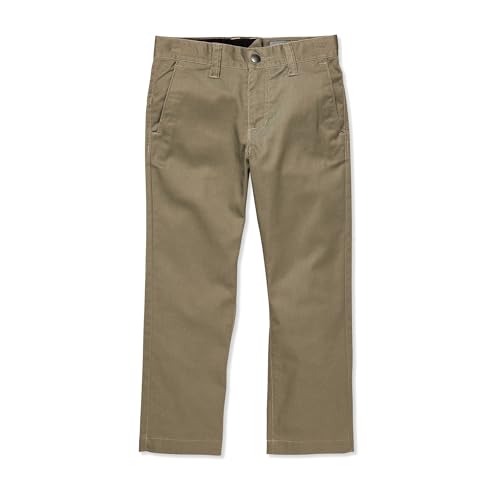 Volcom Frickin Modern Stretch Chino Pant (Big Little Boys Sizes), Khaki 1, 27