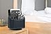 Ms.Box Media Storage PU Leather Spinning Remote Control Holder Organizer,Remote Controller Holder, Remote Caddy, Blue, 7.3 x 5.5 x 6 inches