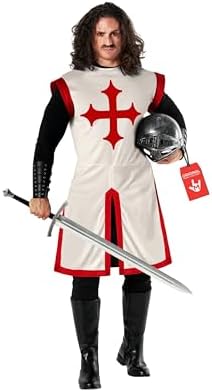 Disfraz De Caballero Medieval – Túnica Vikinga Y Templaria, Para Carnaval Y Cosplay (Talla Asiática)