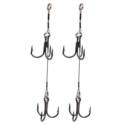 FOLOSAFENAR 2 Set Angelgerät Leicht zu tragen Doppel Angelhaken Wiederverwendbar Hohe Zuverlässigkeit, zum Angeln – Bild 3