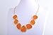 Jane Stone Orange Drusy Necklace Statement Necklace Bib Necklace Chunky Necklace(Fn0833-Orange)