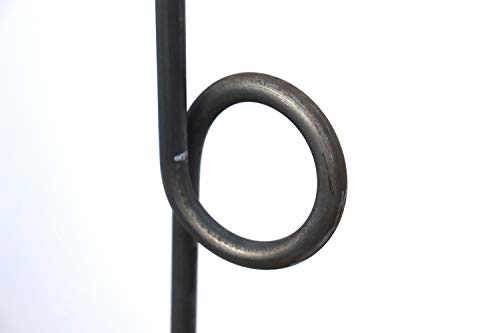 Rankgitter aus Holz/Metall stabil und freistehende Dekoration für den Garten in Naturrost als Rankhilfen für Kletterpflanzen Rosen Himbeeren Höhe 170 cm – Bild 4