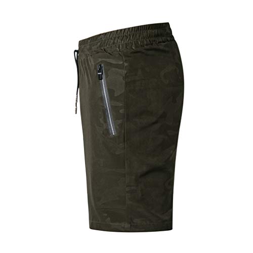 Men Swim Trunks, JOYFEEL Big and Tall Casual Quick Dry Summer Beach Shorts Running Training Active Gym Shorts Army Green