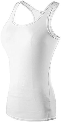 Leisimi Women Performance Compression Athletic Running Tank Tops Racer-Back Vest Yoga Base Layer Shirt