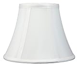 Urbanest Softback Bell Lampshade, Faux Silk, 5-inch by 9-inch by 7-inch, Off White, Spider-fitter