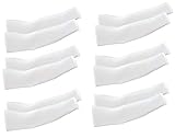 UV Arm Sleeves (6 Pairs) White - Universal Fit Sleeves to Protect Your Skin From Sun Exposure.
