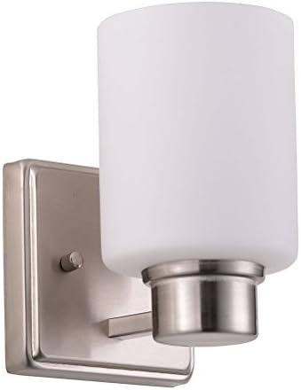 Kimhy 5 Years Warranty 1 Bulb E26 Vanity Light Fixture Bathroom Lighting, Brushed Nickel, UL