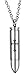 Men's 316L Stainless Steel Cylinder Pendant Chain Necklace,20+2
