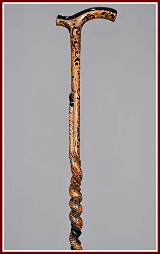 Turkish Walking Stick Cane Hand Carved Wooden Cane for Women and Man Cane Walking Stick Handmade Walking Stick