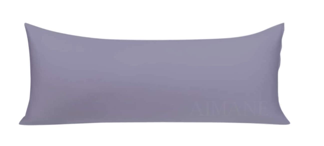 AIMANE® Long Bolster Pillowcase Cover - Body Pillow Neck Support - Orthopaedic Bolster Pillowcase Cover Nursing Pregnancy Support Long Pillowcases (King 5FT, Grey)