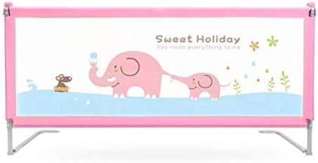 Baby Bed Rail For King Size Bed,Vertical Lifting Bed Guard Breathable Mesh For Baby And Children Safety Guards Easy to Clean (Color : Pink, Size : 190cm)