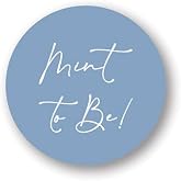 1"" Round Wedding Mint to Be Candy Favor Stickers - 126 Labels (Sky)