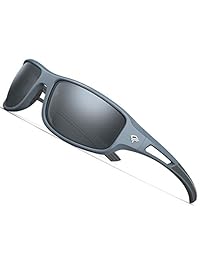 TOREGE Gafas de sol polarizadas para hombre, mujer, ciclismo, conducción, pesca, golf, béisbol, GRILAMID TR90 marco irrompible TR03