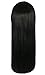 Topcosplay Girls Kids Wigs Black Long Straight Cosplay Halloween Costumes Party Wig with Headband