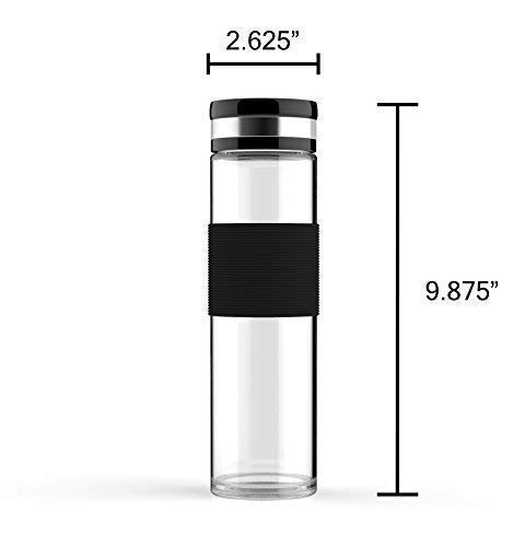 ELDR-Supply-Glass-Water-Bottle-Eco-Friendly-Wide-Mouth-Silicone-Sleeve-for-Non-Slip-Grip-Easy-to-Clean-Borosilicate-Glass-Double-enforced-Glass-Base-20-oz