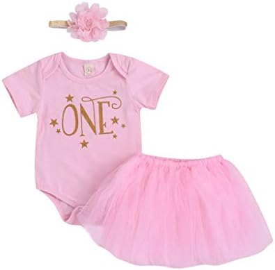 Tanhangguan 3Pcs Baby Girl Clothes Mommy is My Bestie Letter Print Romper and Tutu Skirt and Headband Outfits