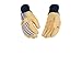 Kinco - Kid's Lined Premium Pigskin Leather Work and Ski Gloves, Heatkeep Thermal Insulation, Otto Striped Canvas, Fitted Knit Wrist, (Style No. 1927KW)