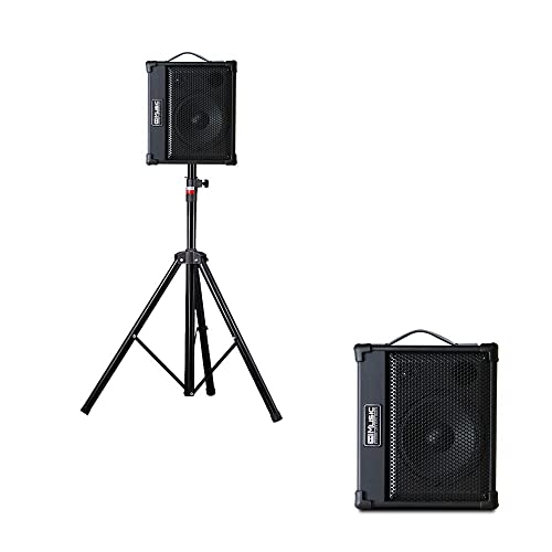 Coolmusic Portable Acoustic Guitar Amplifier, For Performers On The Go, Built-in Bluetooth (40W Battery-Powered)