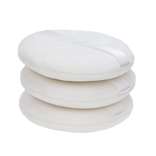 Topwon 4'' Large Loose powder Puff Large Body Puff W Ribbon (10cm) (3 Pcs)