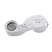 NYKKOLA 40X Illuminated Jewelers Eye Loupe Magnifier, Foldable Jewelry Magnifier with Bright LED Light for Gems, Jewelry, Rocks, Stamps, Coins, Watches, Hobbies, Etc