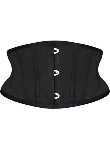 Burvogue Corset,Women Short Torso Underbust Steel Boned Waist Trainer (XS, Black 2)