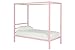 DHP Modern Canopy Bed with Built-in Headboard - Twin Size (Pink)