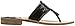Jack Rogers Women's Palm Beach Navajo Classic Sandal,Black/Black Patent,8 M