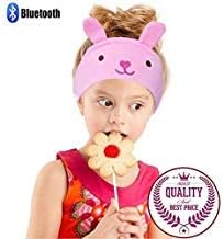 Charlxee Kids Bluetooth Headphones Children Girls Boys Teens Volume Limiting Foldable and Durable Headphone Headband for School, Home and Travel - Pink Bunny