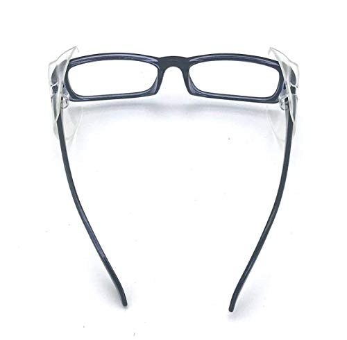 VintageBee 2 Pairs Safety Eye Glasses Side Shields Slip On Clear Side Shield Fits Small to Medium Eyeglasses - Thumbnail 5