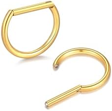 Amazon.com: IMPULSE Piercings Titanium D Shaped Hinged Segment