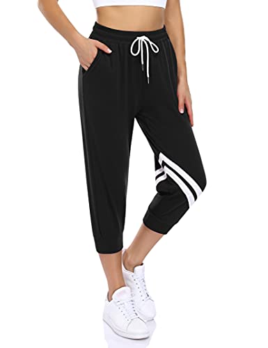 capri workout pants with drawstring