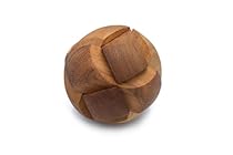 SiamMandalay&reg;: Takraw - Wooden Interlocking Mechanical Puzzle a 3D Brain Teaser. A Handmade Educational Toy for Adults & Children.