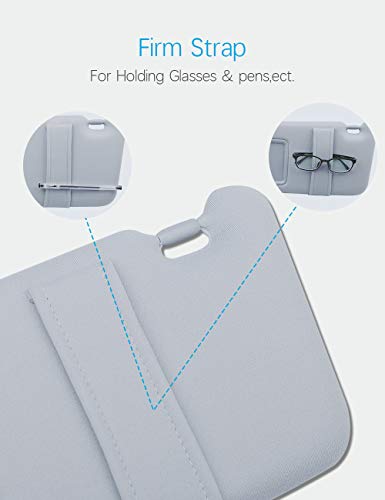 BEAUTYOVO Driver Side Sun Visor for Toyota Camry 2007 2008 2009 2010 2011 Built in Makeup Mirror, Replacement Part for Camry Without Sunroof and Light, Gray