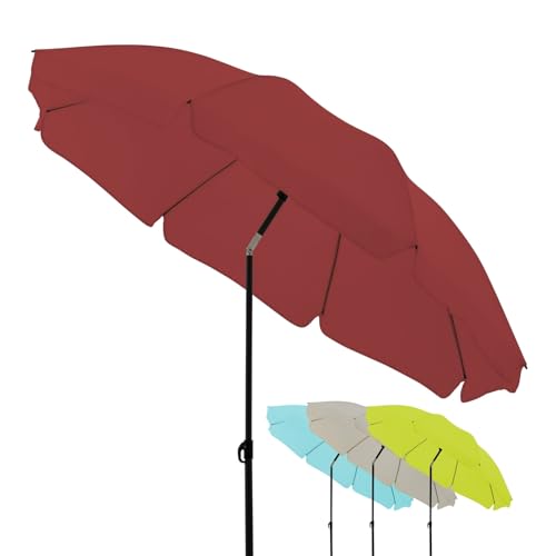 derby Sonnenschirm ∅ 196 cm Bordeaux, Strandschirm, UV-Schutz 40+