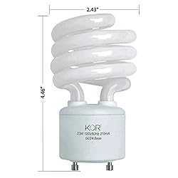 KOR (Pack of 4) 23 Watt Mini Spiral - GU24 Base